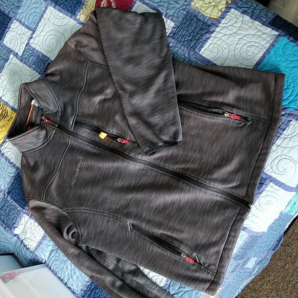 GUC Men's Full Zip Soft and Stretchy Athletic Jacket with Chest Pocket
